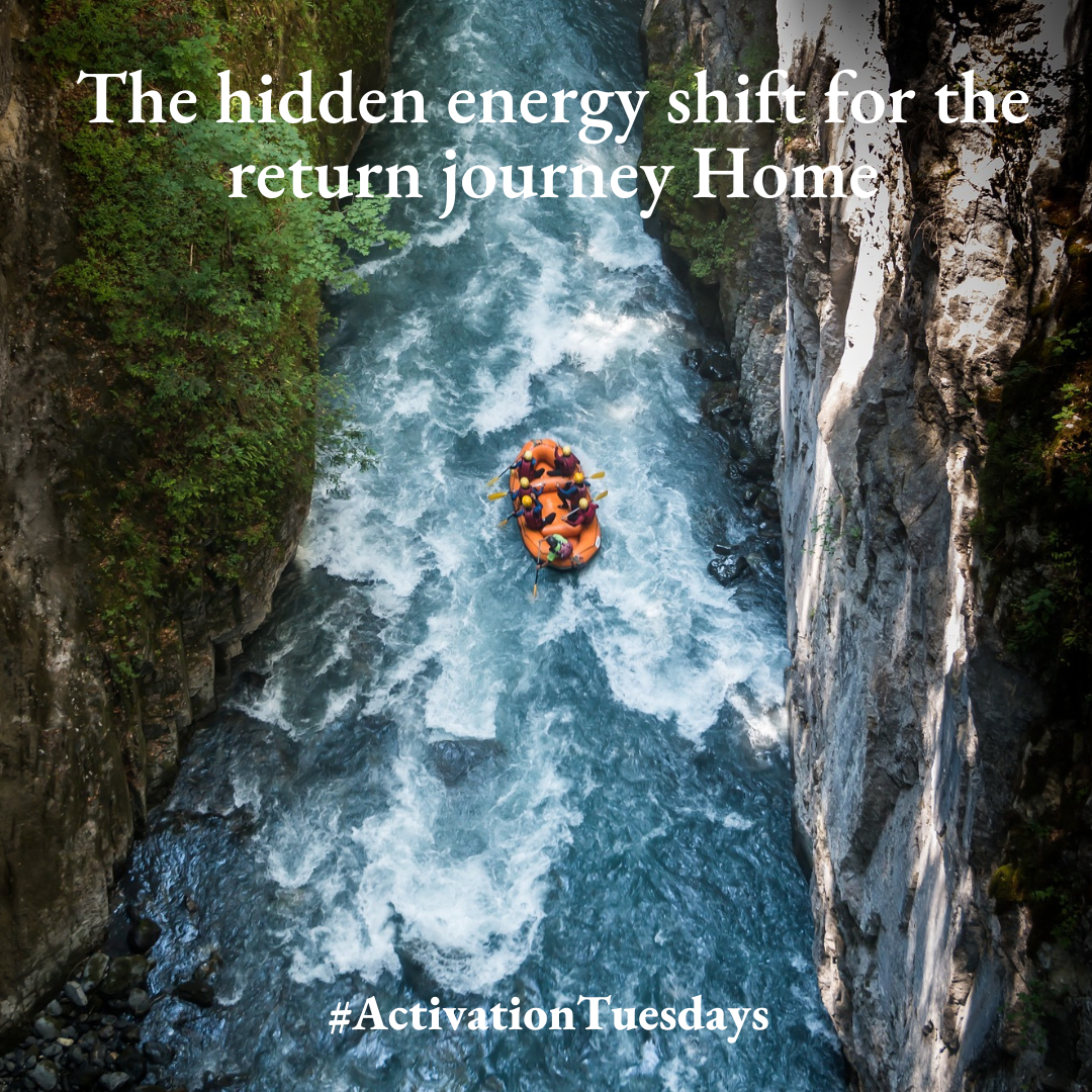 The hidden energy shift for the return journey home